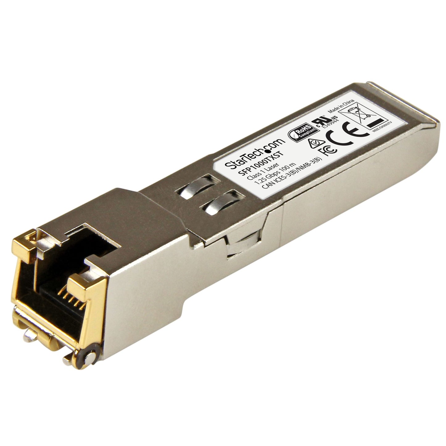 StarTech.com MSA Uncoded SFP Module - 1000BASE-TX - SFP to RJ45 Cat6/Cat5e - 1GE Gigabit Ethernet SFP - RJ-45 100m Networking