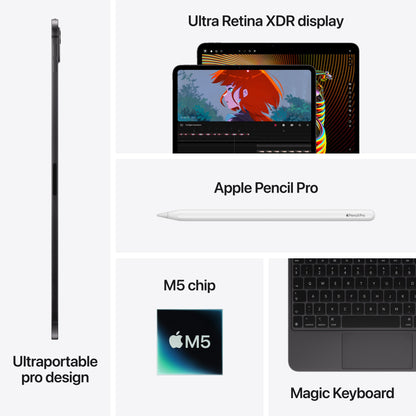 Apple iPad 11-inch Pro Wi‑Fi 256GB with standard glass - Space Black Mobile Computer