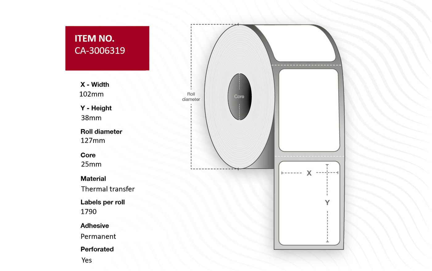 CAPTURE CA-3006319 printer label White Labels