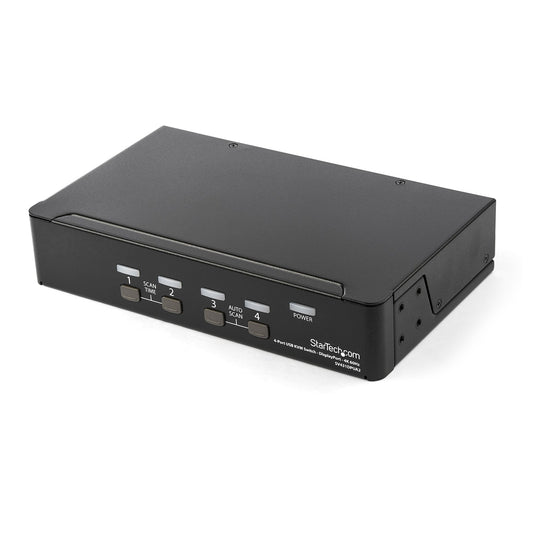 StarTech.com 4 Port DisplayPort KVM Switch - 4K 60Hz - Single Display - Dual Port