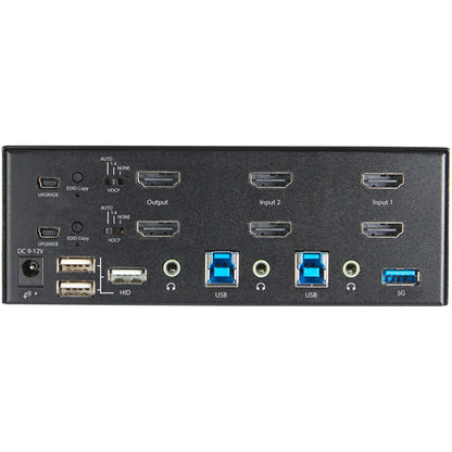 StarTech.com 2 Port Dual Monitor HDMI KVM Switch - 4K 60Hz Ultra HD HDR - Desktop 4K