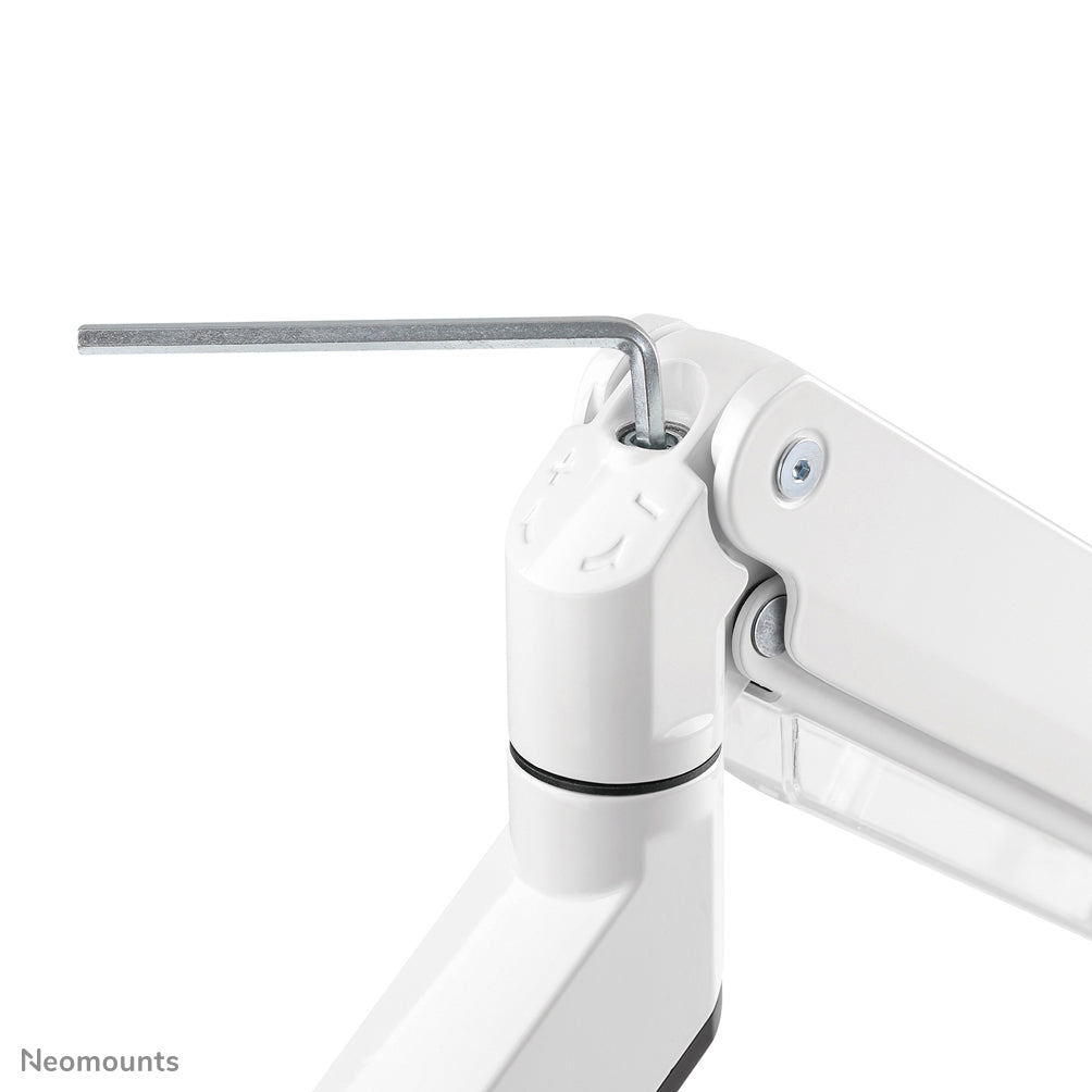 Neomounts NM-D775DXWHITE Monitor arm 10-32" - gas spring - Topfix - 180°-stop