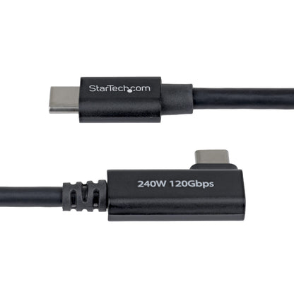 StarTech.com 2.6ft (80cm) Right Angle Thunderbolt 5 Cable, 80Gbps/Up to 120Gbps