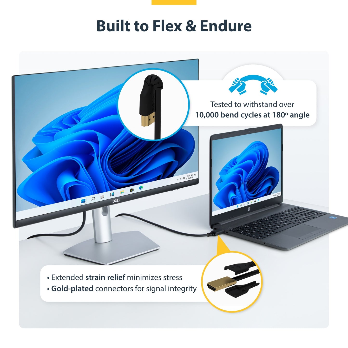StarTech.com 6ft (2m) Slim HDMI Cable, Flexible Premium Certified HDMI 2.0 Cord with