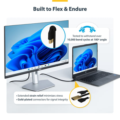 StarTech.com 6ft (2m) Slim HDMI Cable, Flexible Premium Certified HDMI 2.0 Cord with