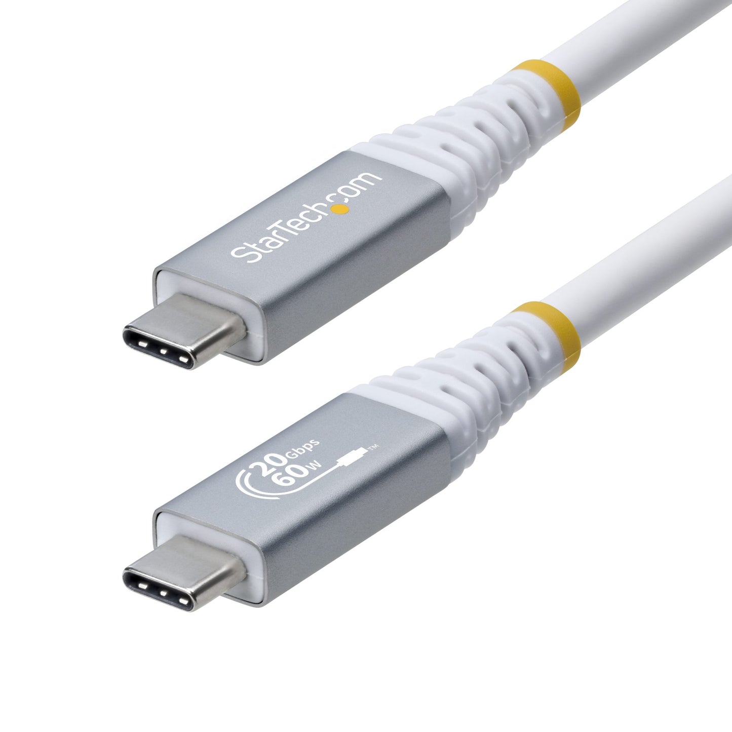 StarTech.com 3m (10ft) USB4 Cable, 20Gbps, USB-IF Certified USB-C Cable, 60W PD, 4K (White)