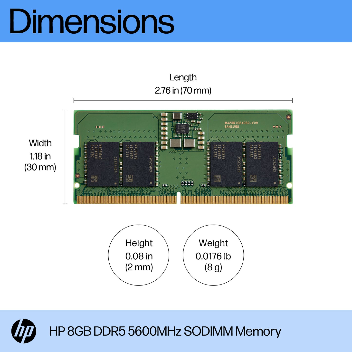HP 8GB DDR5 SO-DIMM Laptop RAM