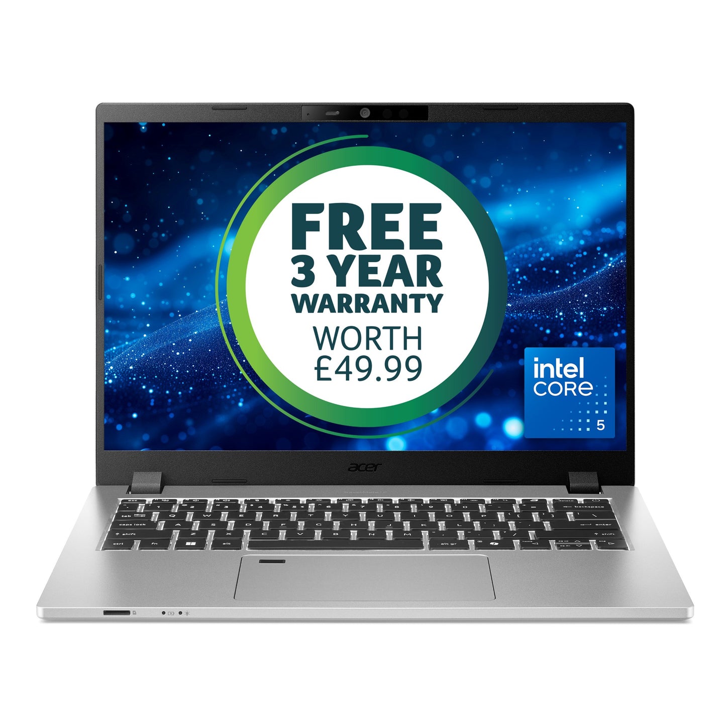 Acer TravelMate P2 14" Core 5 120U 8GB 256GB SSD Laptop