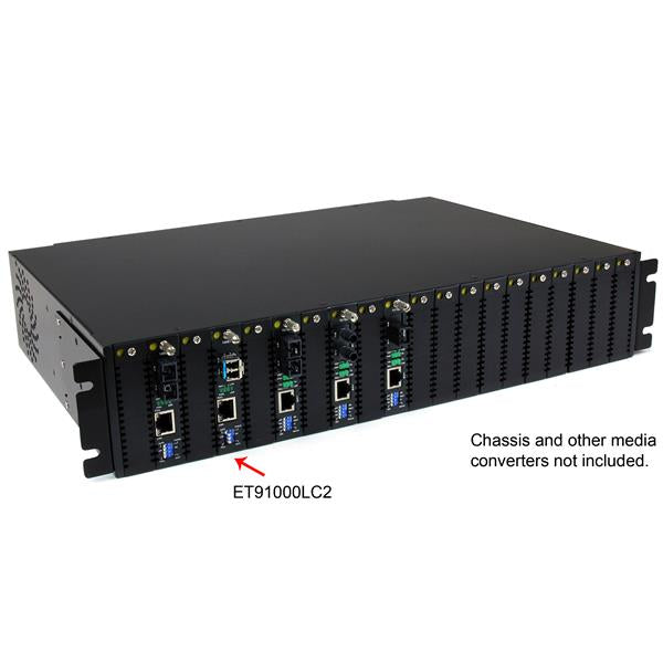 StarTech.com Fiber Media Converter Gigabit 1000Mbps MM Fibre LC 550m Networking