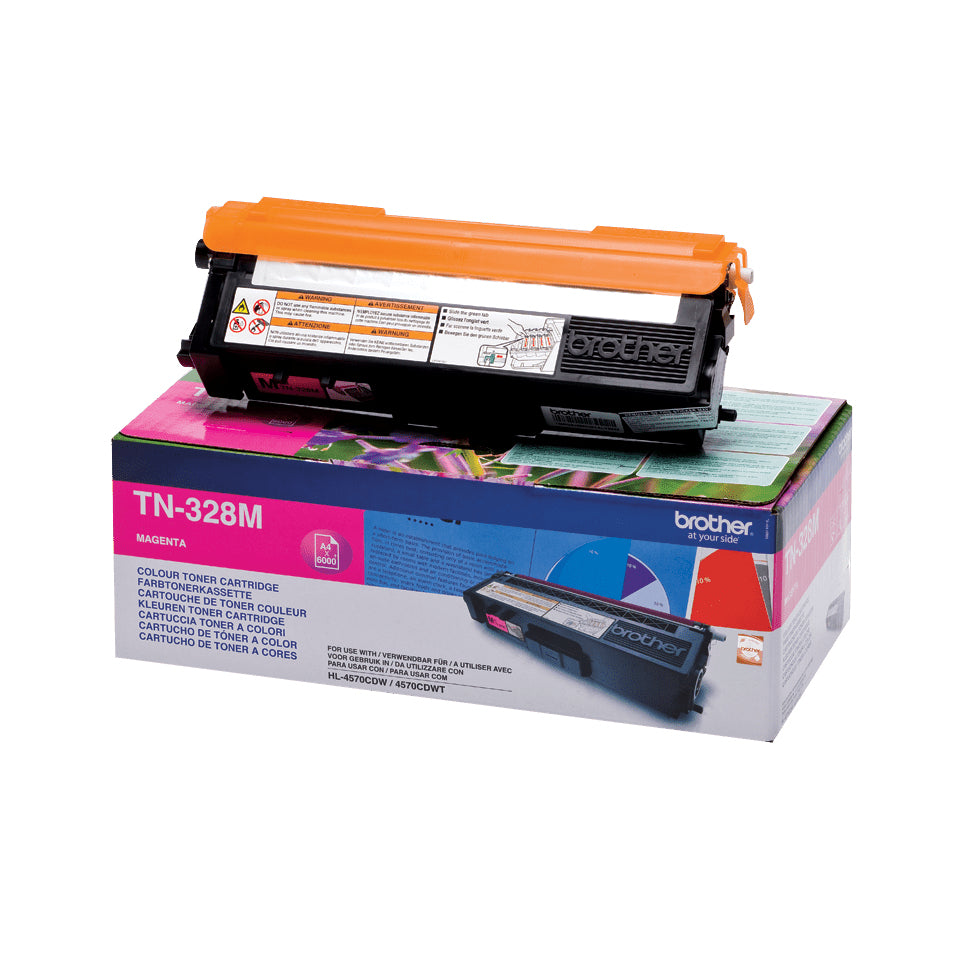 Brother TN-328M Magenta Toner Cartridge (6K pages, Brother HL-4570)