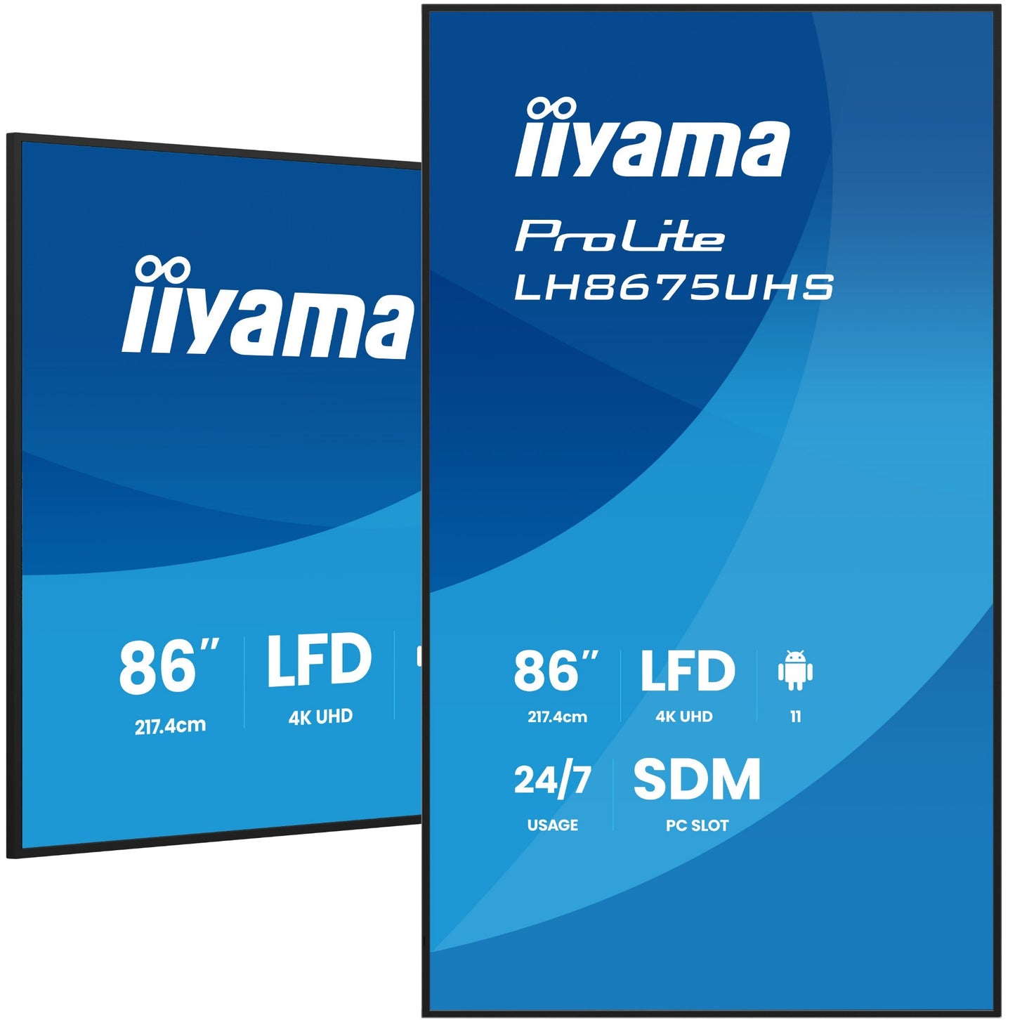 iiyama LH8675UHS-B2AG Signage Display Digital signage flat panel 2.17 m 4K UHD IPS Monitor