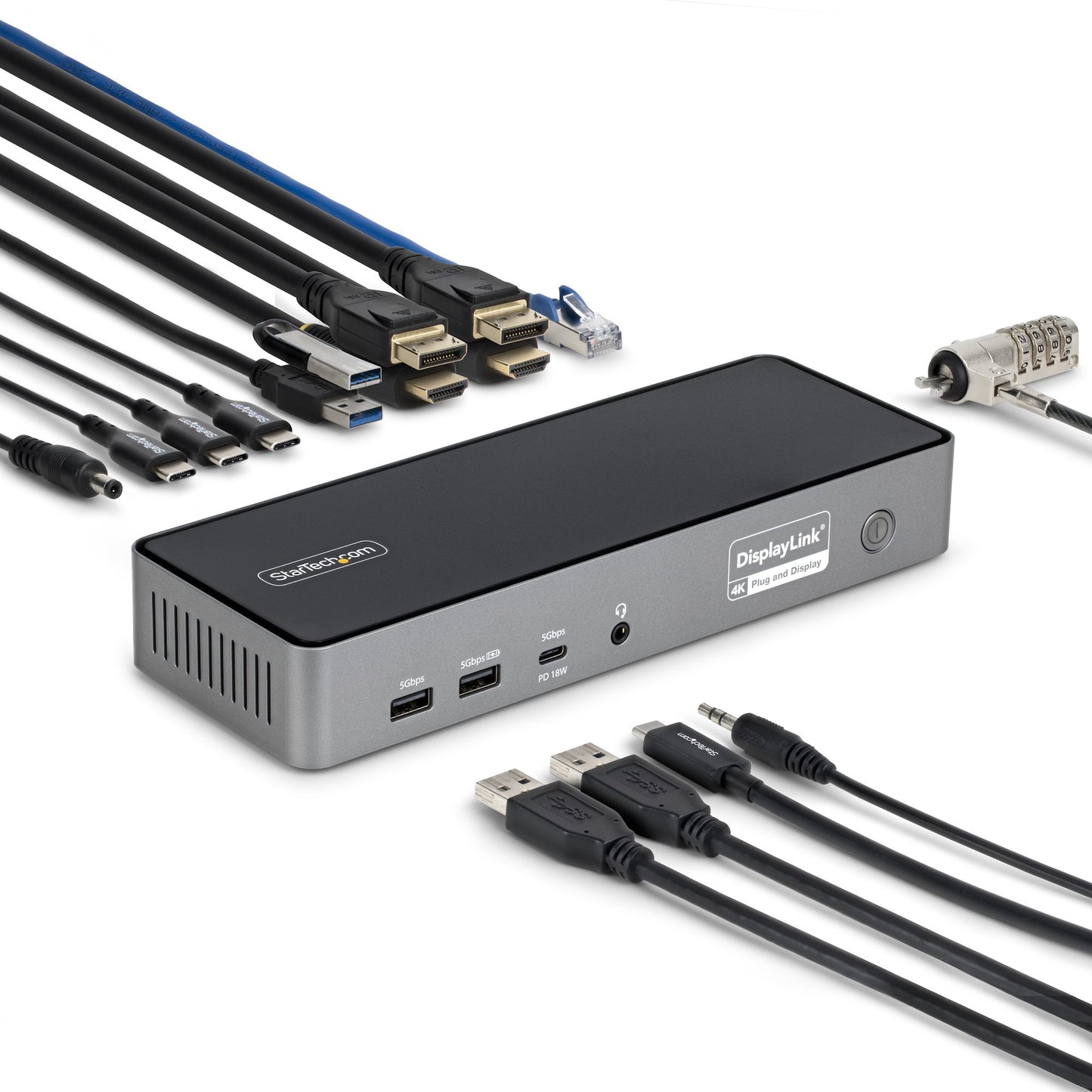 StarTech.com Triple-Monitor USB-C Docking Station 140W
