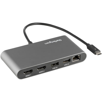 StarTech.com Dual-Monitor Mini Thunderbolt 3 Docking Station