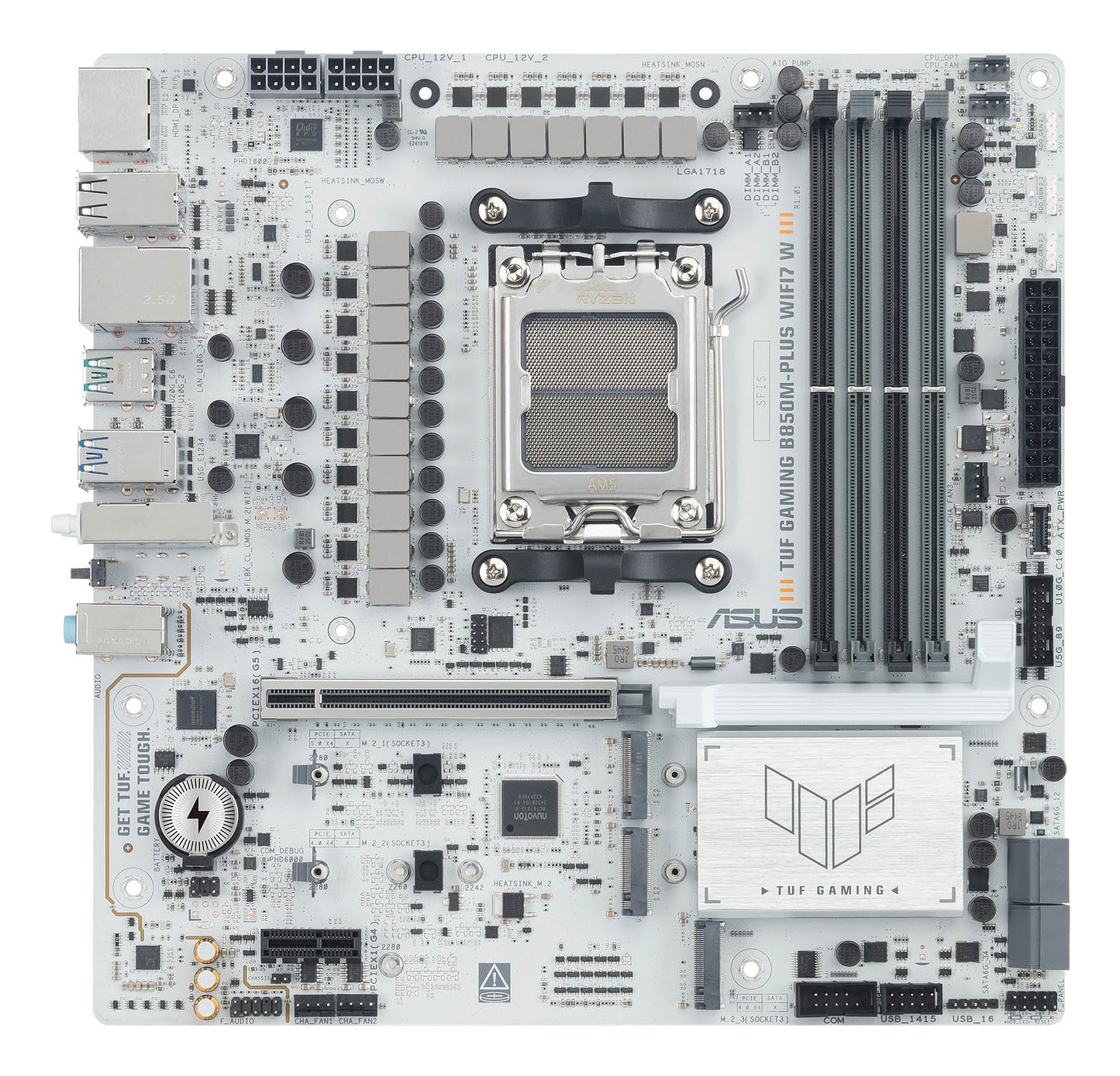 ASUS TUF GAMING B850M-PLUS WIFI7 W AMD B850 Socket AM5 micro ATX Motherboard