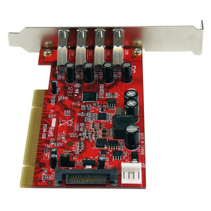 StarTech.com 4 Port PCI SuperSpeed USB 3.0 Adapter Card with SATA / SP4 Power Hub