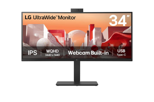 LG 34BA85QE-B 34" UWQHD IPS Curved Monitor