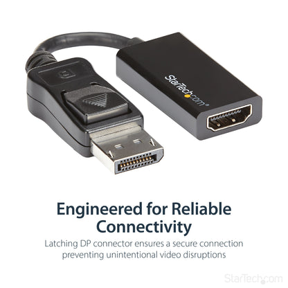 StarTech.com DisplayPort to HDMI Adapter - 4K 60Hz Active DP 1.4 to HDMI 2.0 Video Cable
