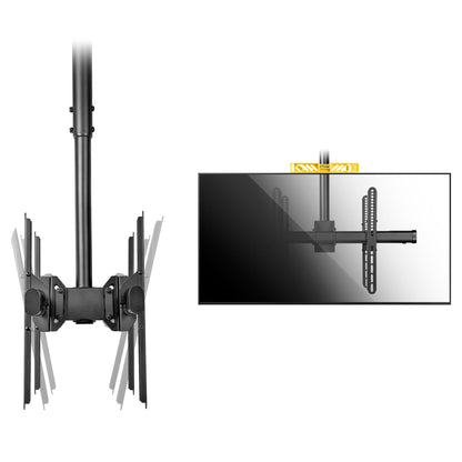 StarTech.com Dual TV Ceiling Mount - Back-to-Back Heavy Duty Hanging Dual Screen