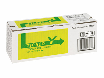 KYOCERA 1T02KTANL0/TK-580Y Yellow Toner Cartridge (2.8K pages, Kyocera FS-C 5150)