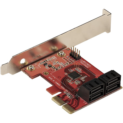 StarTech.com SATA PCIe Card - 4 Port PCIe SATA Expansion Card - 6Gbps - Low/Full Hub