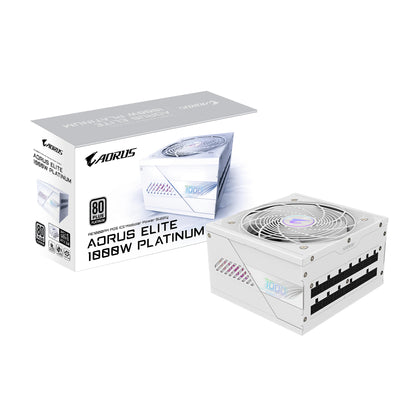 Gigabyte AORUS ELITE P1000W ICE Power Supply Unit - PCIe 5.0, 80 PLUS Platinum