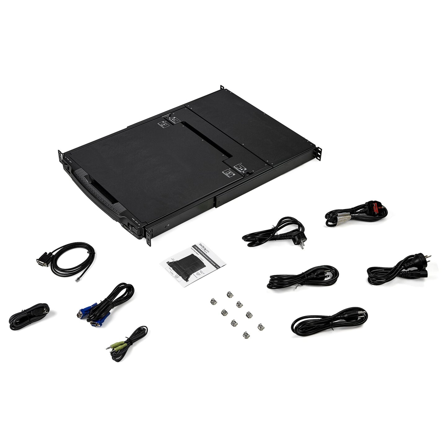 StarTech.com Dual Rail Rackmount KVM Console HD 1080p - Single Port DVI/VGA KVM