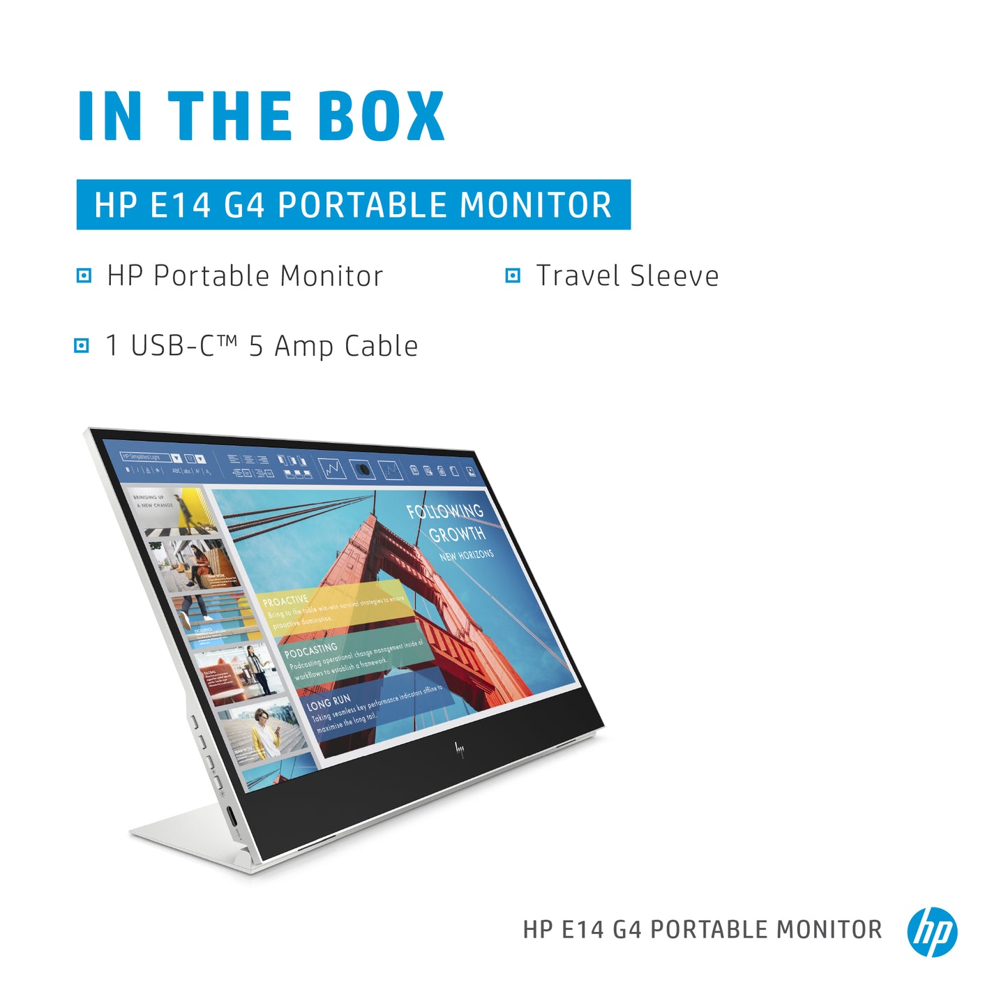 HP E-Series E14 G4 Portable 14" Full HD IPS Monitor