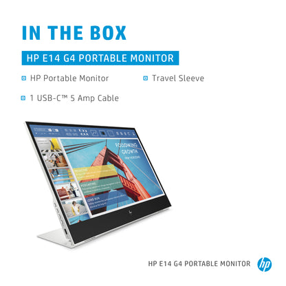 HP E-Series E14 G4 Portable 14" Full HD IPS Monitor