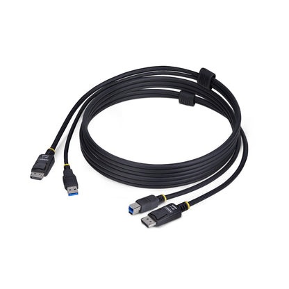 StarTech.com 6ft (1.8m) DisplayPort and USB 5Gbps KVM Cable, 4K 60Hz, Universally