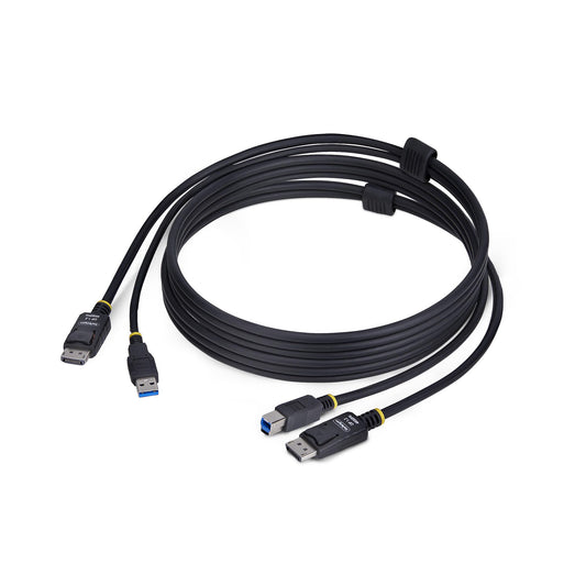 StarTech.com 6ft (1.8m) DisplayPort and USB 5Gbps KVM Cable, 4K 60Hz, Universally