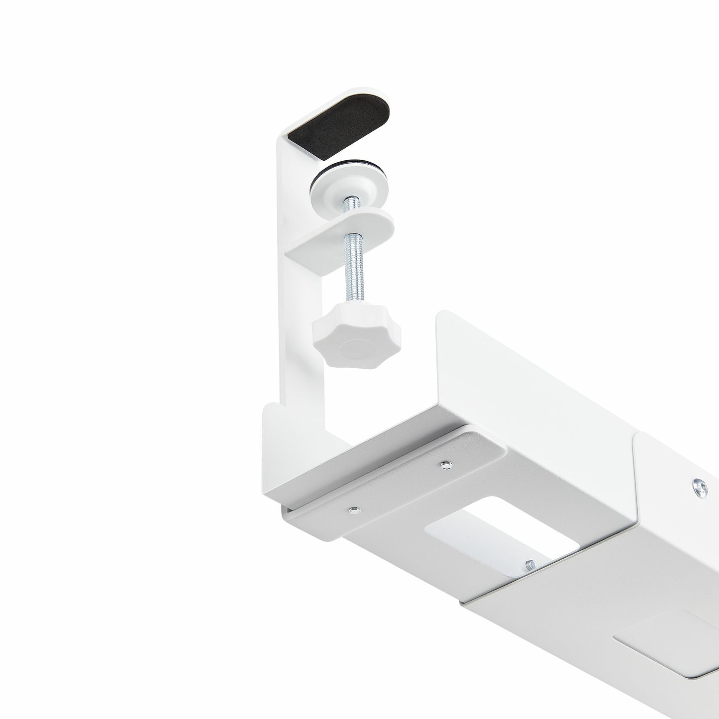 StarTech.com Under Desk Cable Management Tray, Length Adjustable Cable Organizer (White)