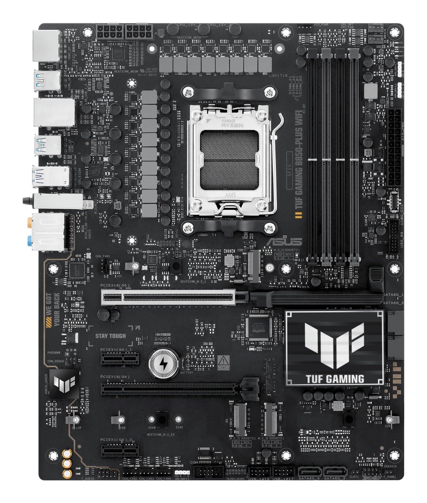 ASUS TUF GAMING B850-PLUS WIFI AMD B850 Socket AM5 ATX Motherboard