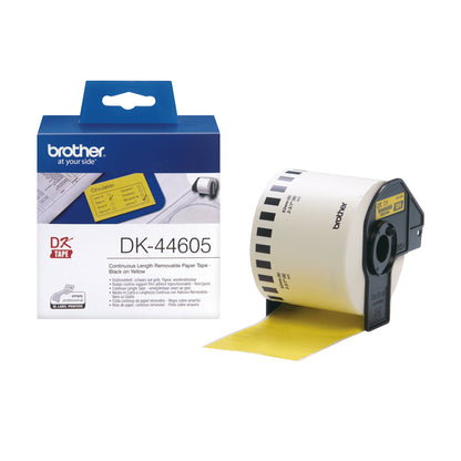 Brother DK-44605 DirectLabel Etikettes yellow Paper 62mm x 30,48m for Brother Labels