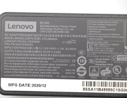 Lenovo 5A10V03250 power adapter/inverter Indoor 65 W Black Charger