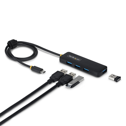 StarTech.com 4-Port USB-C Hub, 5Gbps, Bus Powered, USB-C to 4x USB-A Mini Hub, Extra