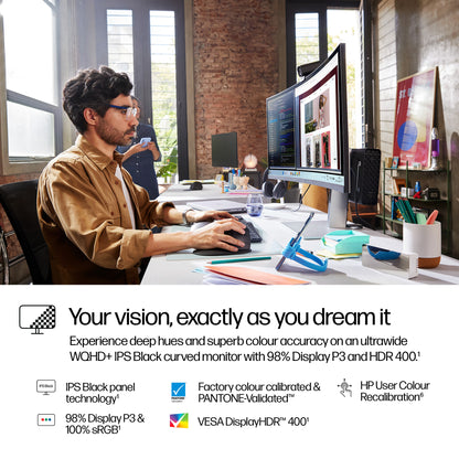 HP Series 7 Pro 738pu 37.5" 3840x1600 IPS Curved Monitor
