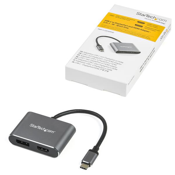 StarTech.com USB C Multiport Video Adapter - 4K 60Hz USB-C to HDMI 2.0 or Hub