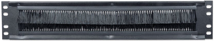Intellinet 19" Cable Entry Panel, 2U, with Brush Insert, Black Rack