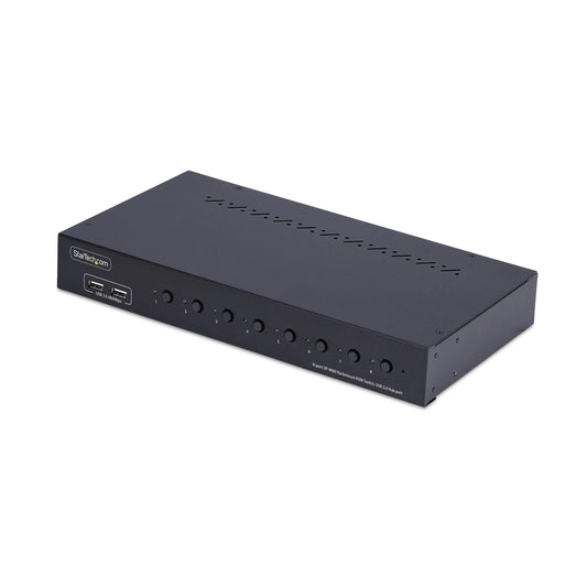 StarTech.com 8-Port DisplayPort KVM Switch with 1U Rack Mount Kit, 4K 60Hz DP 1.2