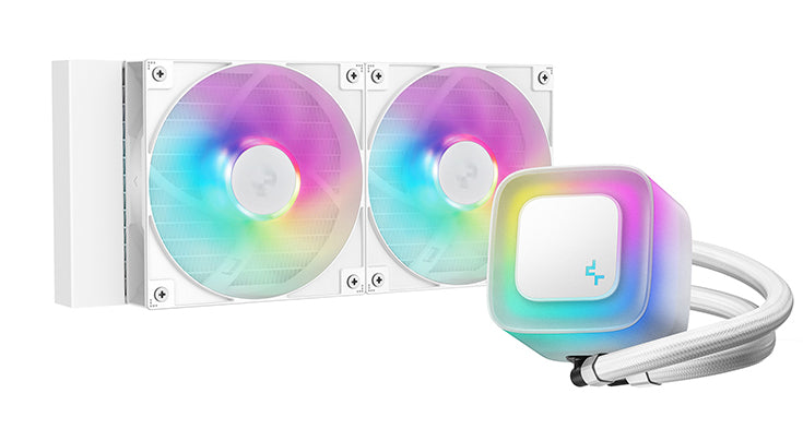 DeepCool LE240 V2 Processor All-in-one liquid cooler 12 cm White Cooling
