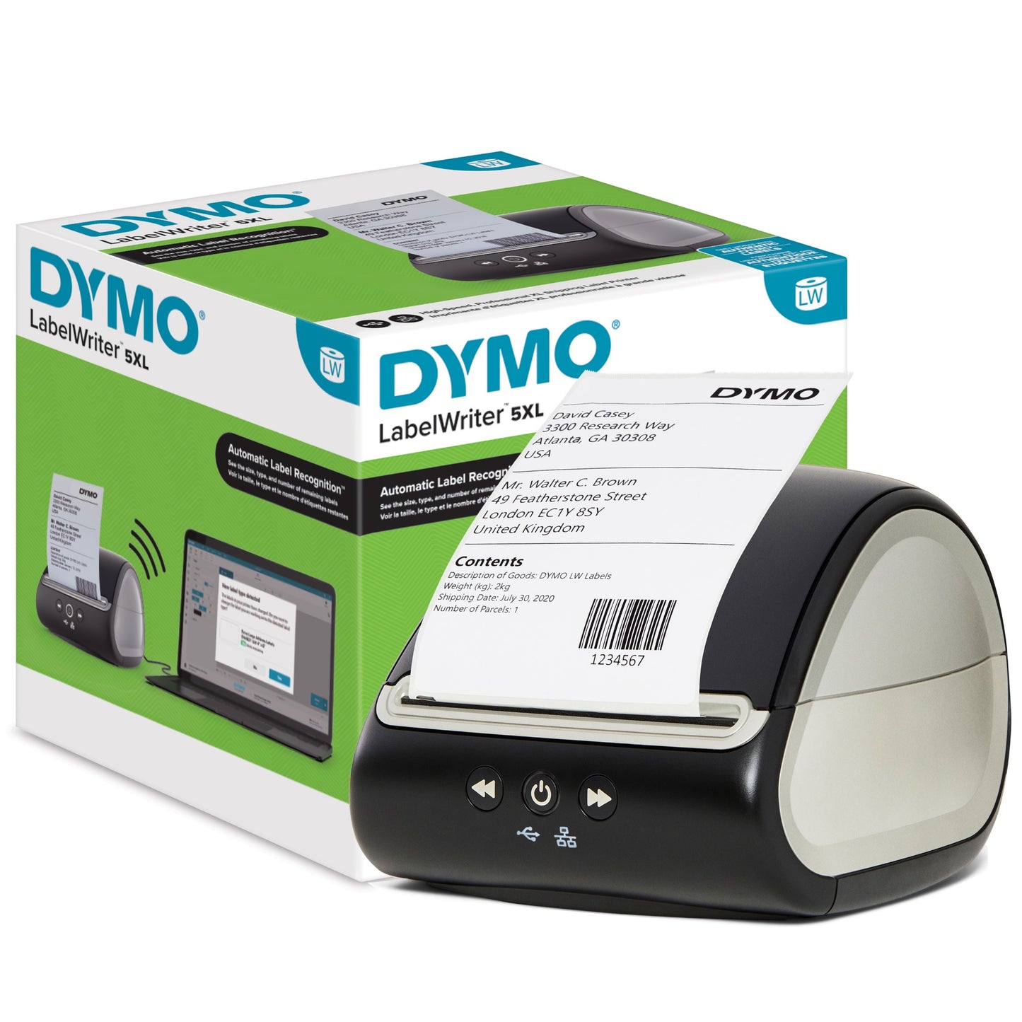 DYMO LabelWriter 5XL Label Printer | Automatic Label Recognition Label Maker |
