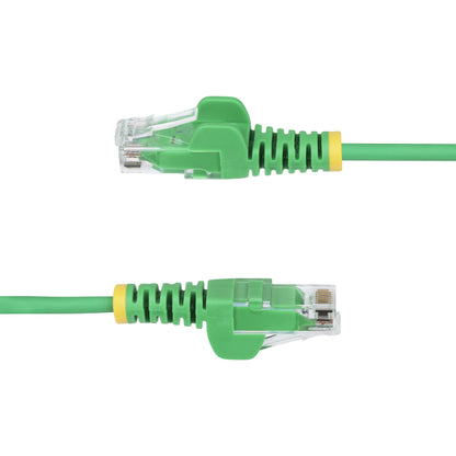 StarTech.com 15m Green Slim CAT6 Ethernet Cable, Snagless, 100W PoE, UTP, LSZH