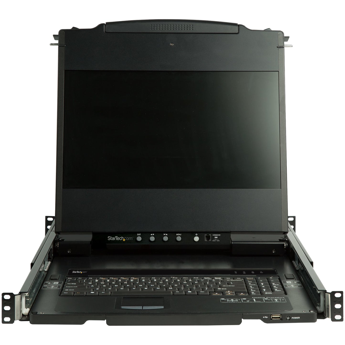 StarTech.com Dual Rail Rackmount KVM Console HD 1080p - Single Port DVI/VGA KVM