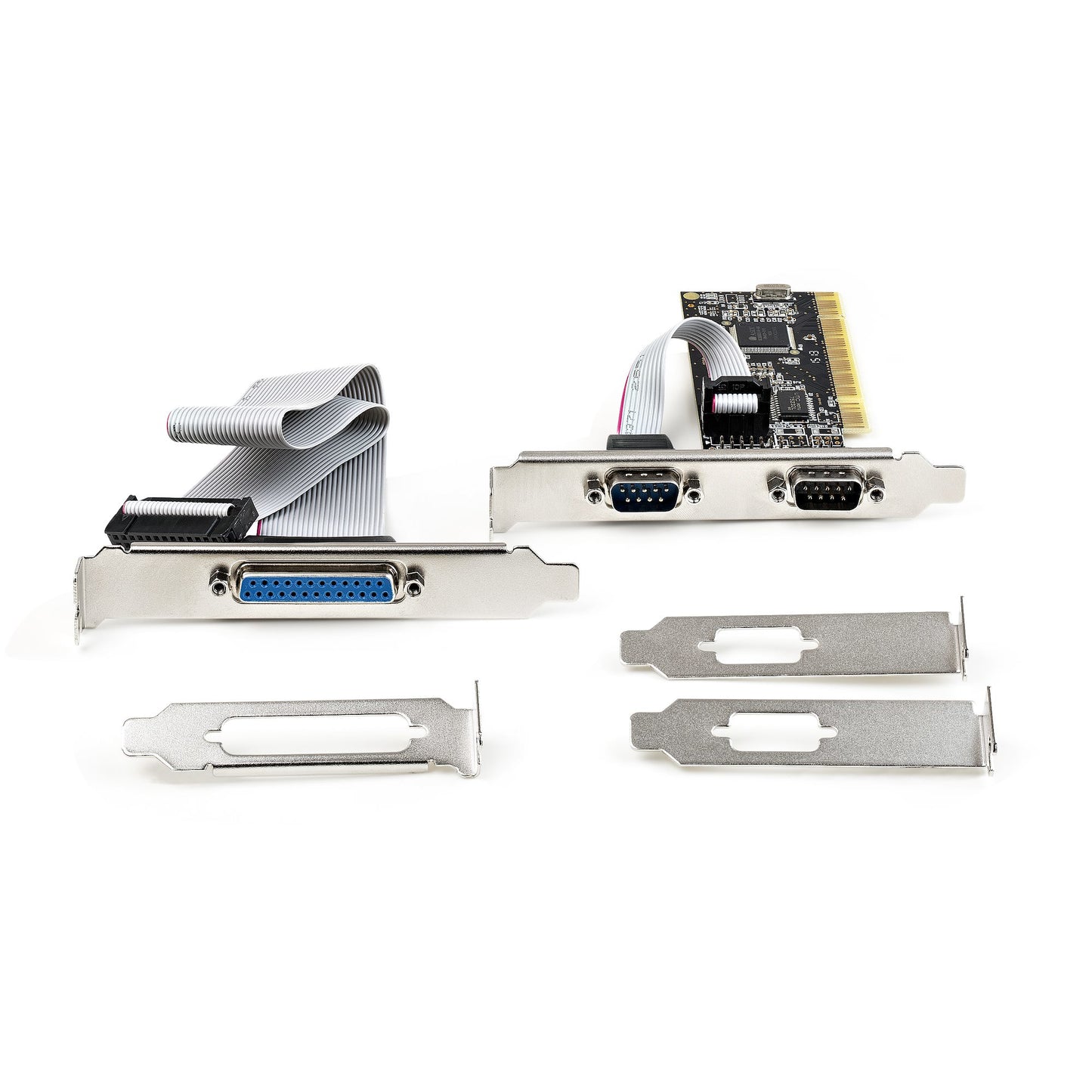 StarTech.com PCI Serial Parallel Combo Card with Dual Serial RS232 Ports (DB9) & 1x Hub
