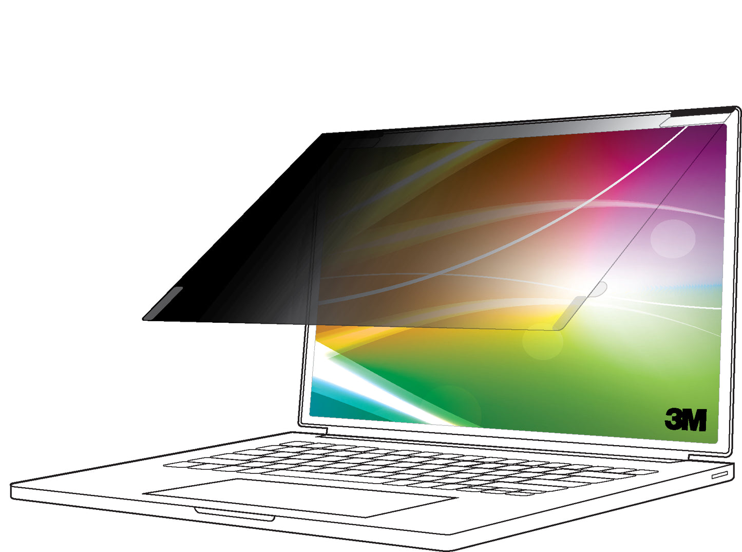 3M Bright Screen Privacy Filter for Dell™ Multi-line Laptops 15.6in, 16:10, BPNDE003