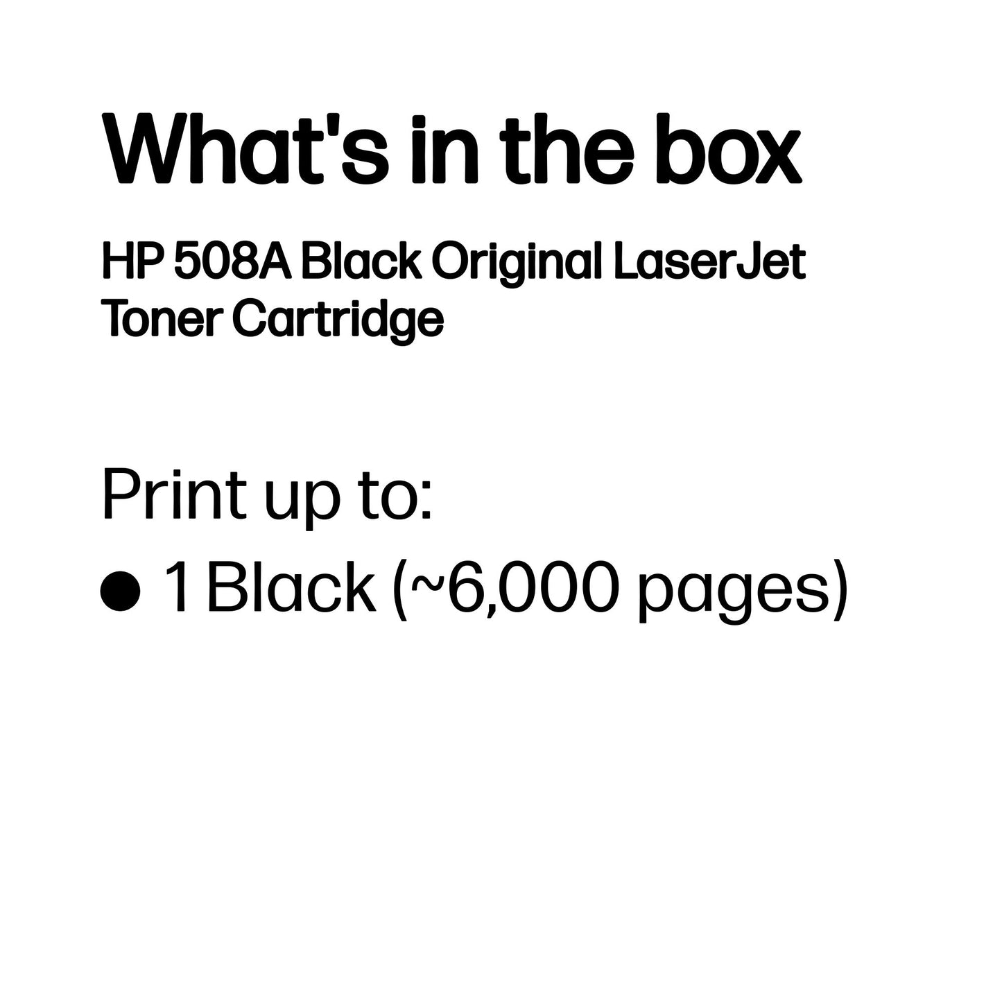 HP CF360A/508A Black Toner Cartridge (6K pages, HP CLJ M 552)