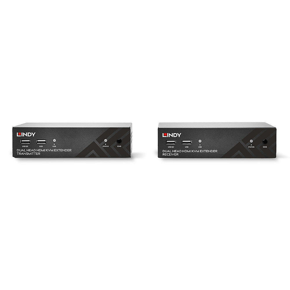 Lindy 100m Cat.6 Dual Head HDMI, USB and RS-232 Extender KVM Switch