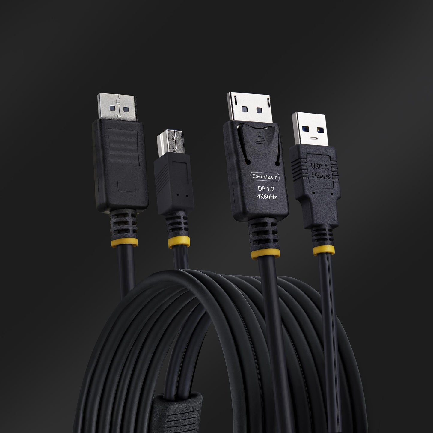StarTech.com 6ft (1.8m) DisplayPort and USB 5Gbps KVM Cable, 4K 60Hz, Universally