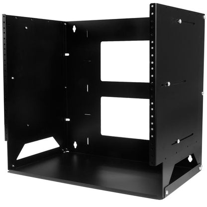 StarTech.com 2-Post 8U Open Frame Wall Mount Network Rack with Built-in Shelf, Wall