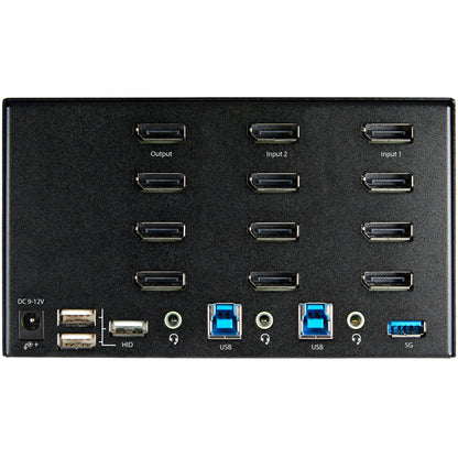 StarTech.com 2 Port Quad Monitor DisplayPort KVM Switch - 4K 60Hz UHD HDR - Desktop
